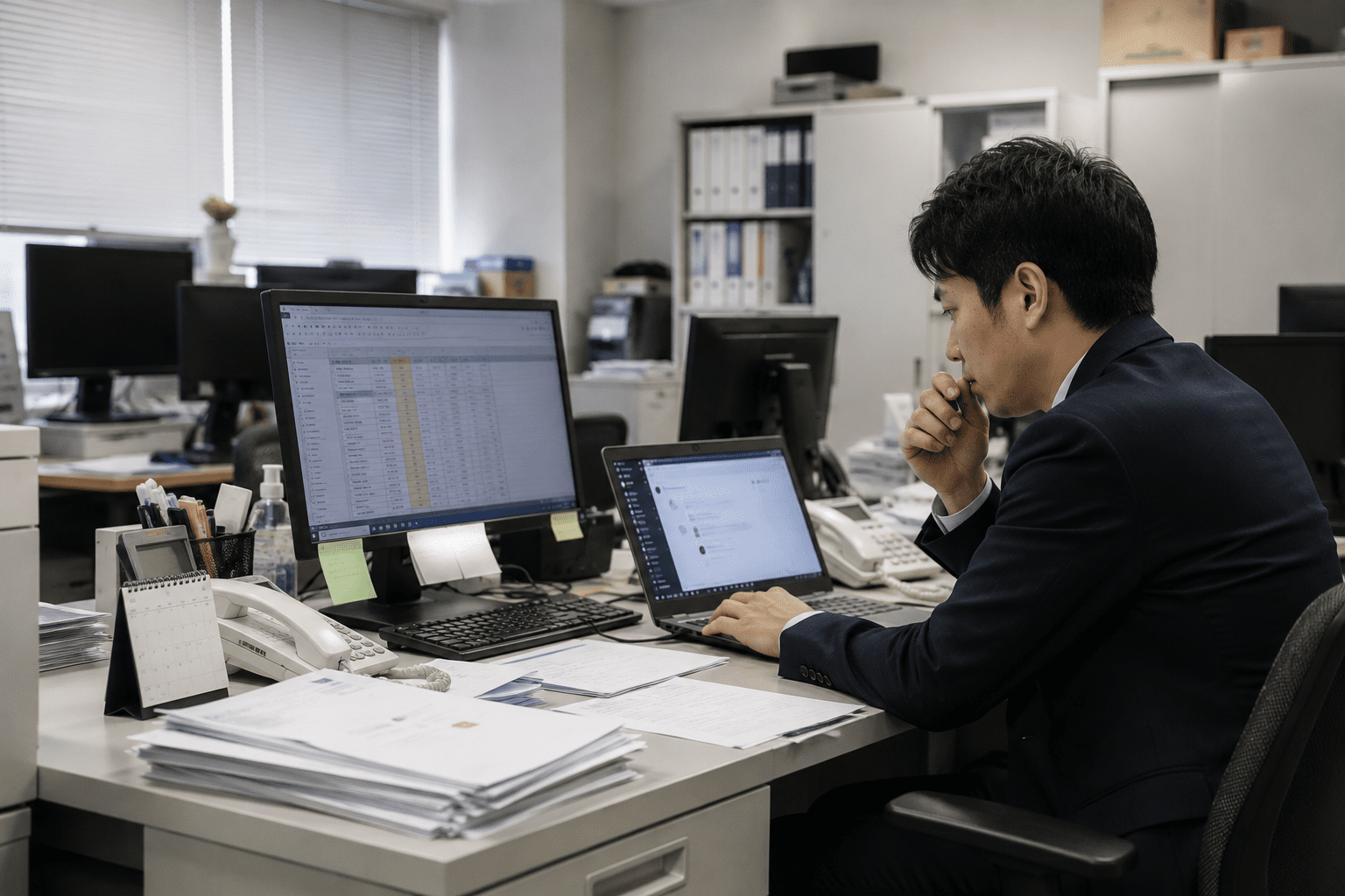 AIツールと既存の業務フローが噛み合わず孤立している図解イメージ