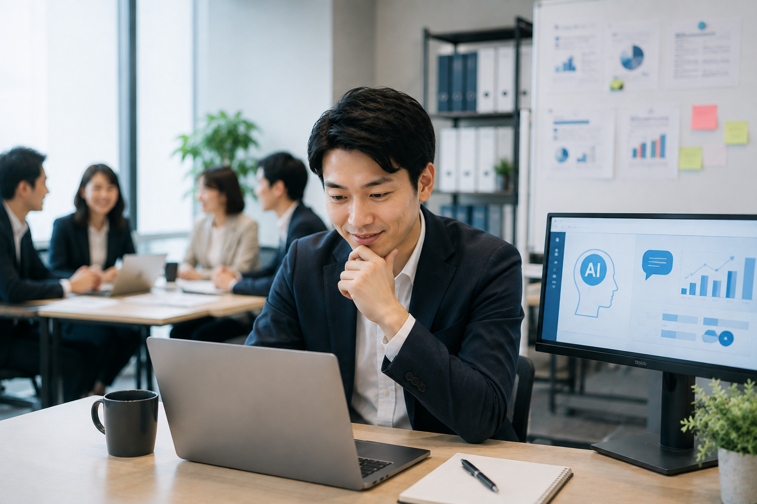 AI施策の中止と継続を分ける4つの判断基準のイメージ