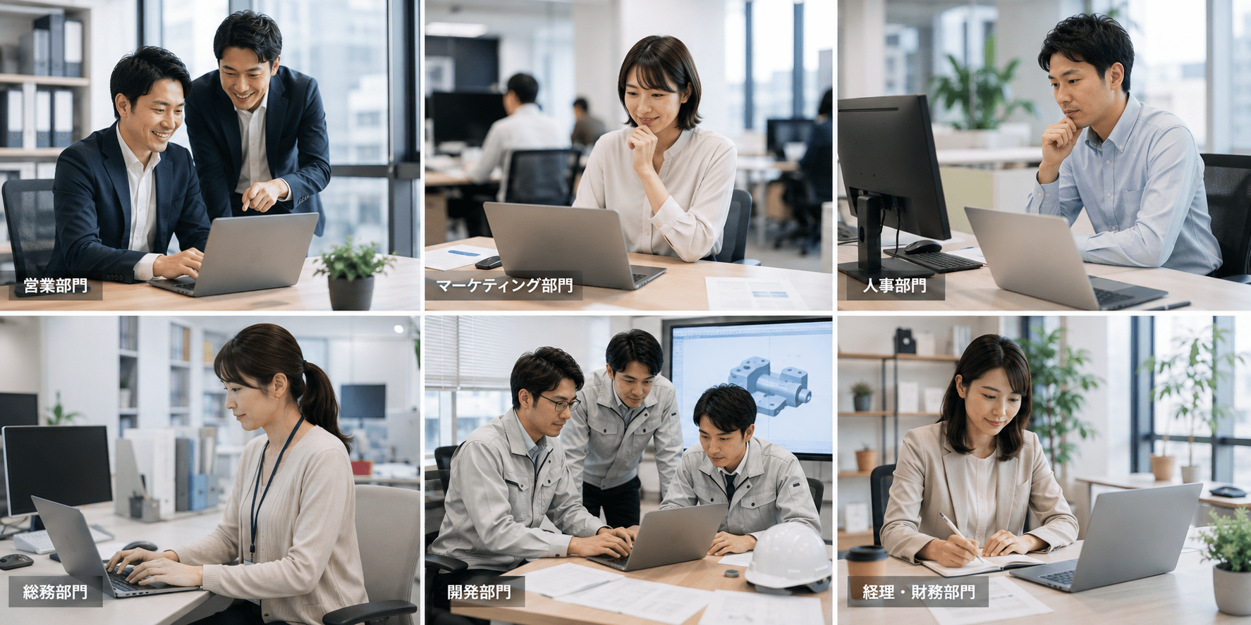 部門ごとにChatGPTを日常的に活用している様子