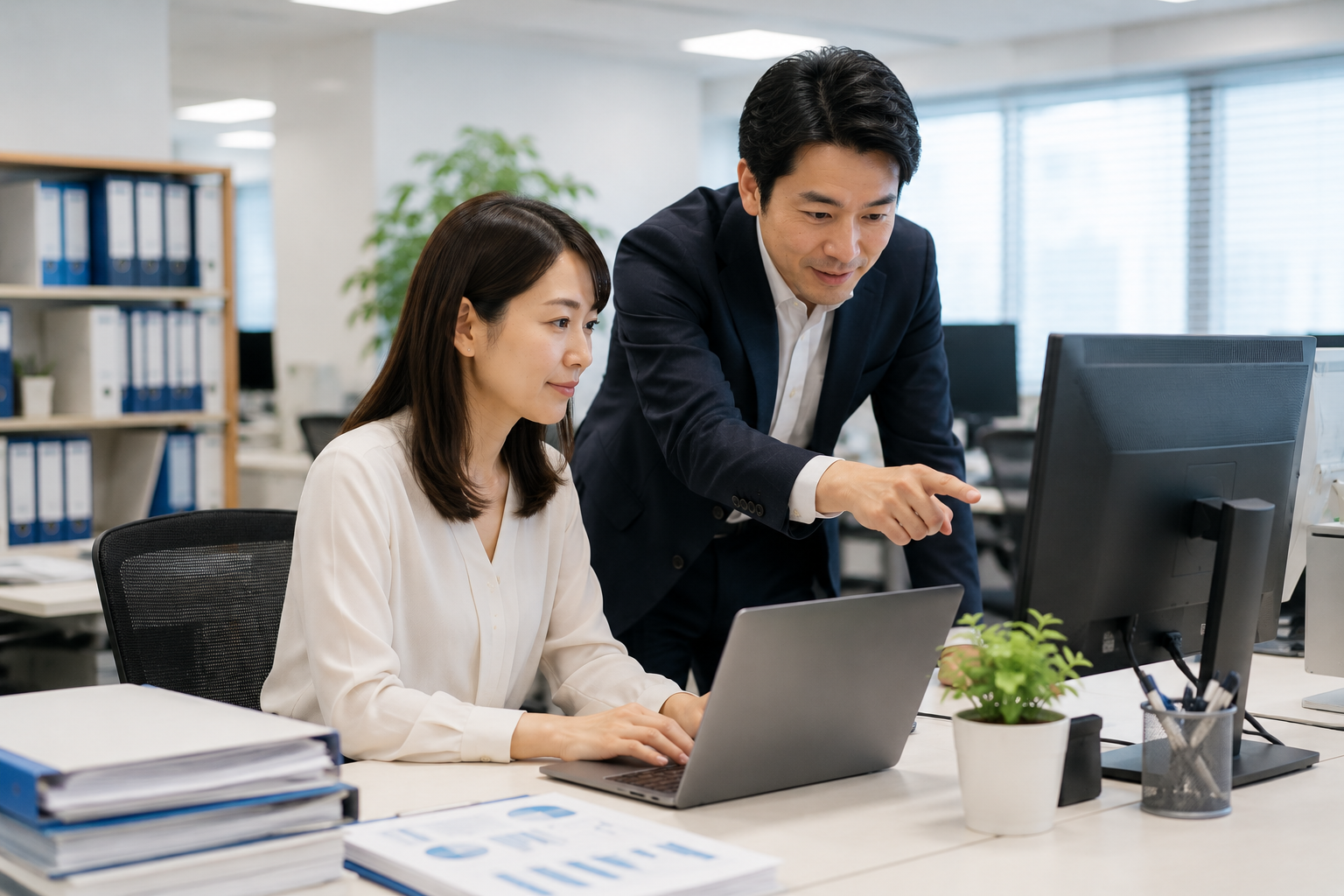 AI顧問とAIコンサルの役割の違いを比較するイメージ