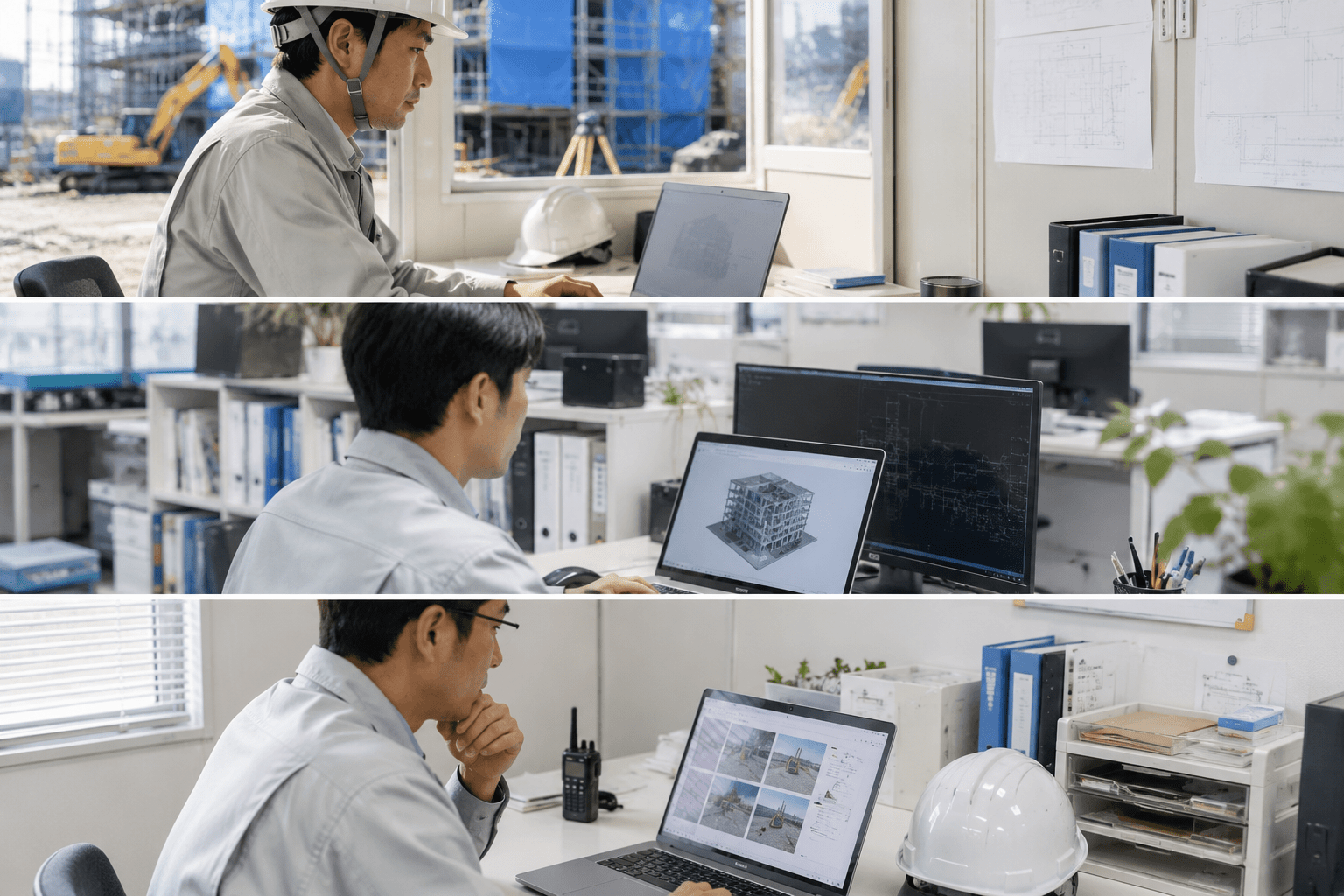 施工管理、設計、安全管理の各業務における生成AI活用のイメージ