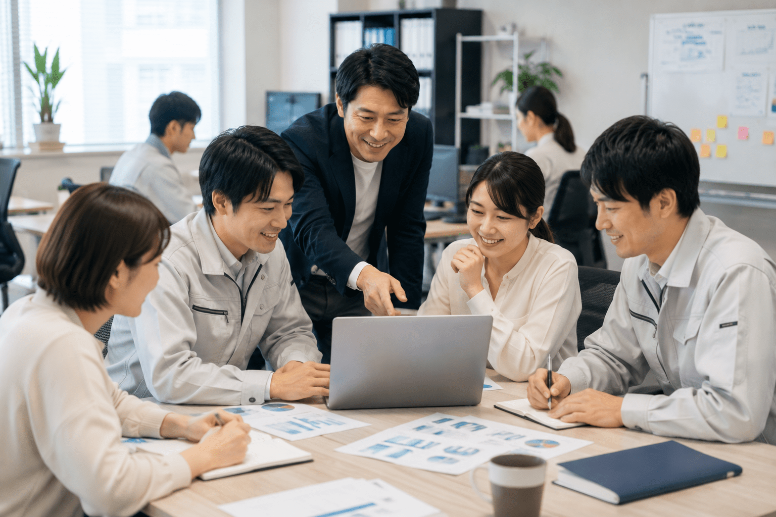 AI顧問の支援によって段階的に社内のAIリテラシーが向上していく様子