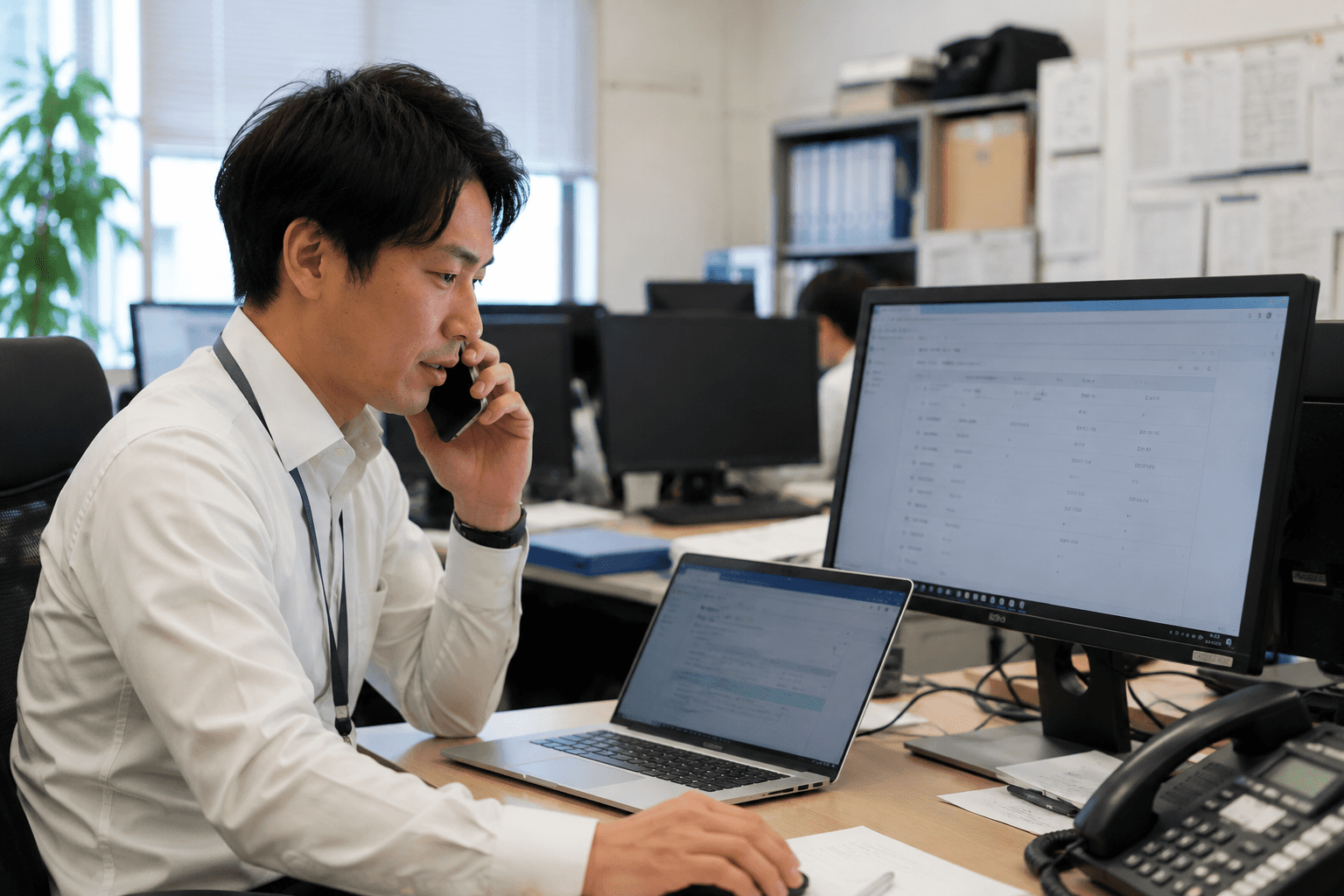 営業フォロー業務における人間とAIエージェントの役割分担と協働のフロー図