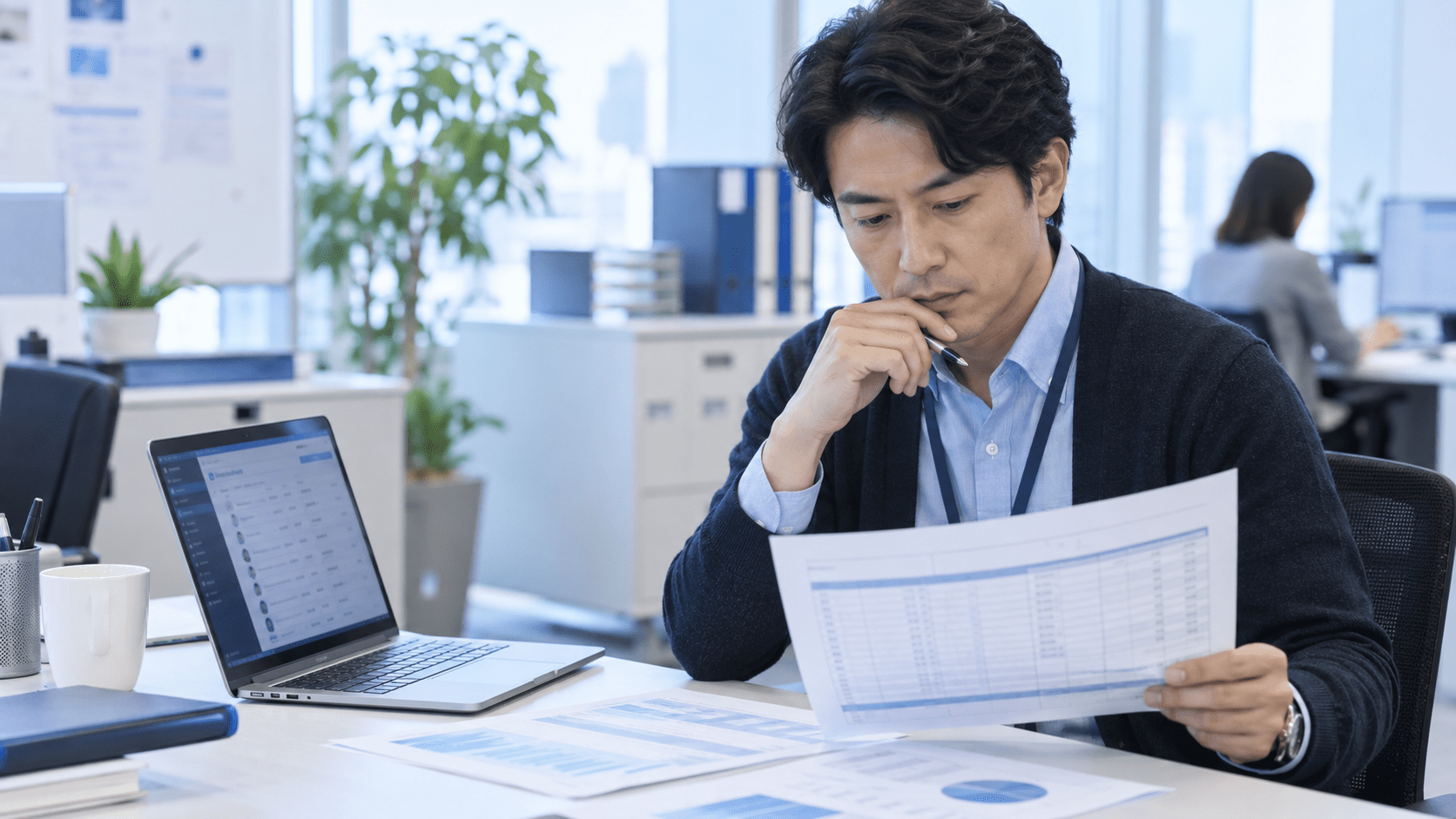 法人向けAIアカウントの利用者と社内ルールを確認する企業担当者