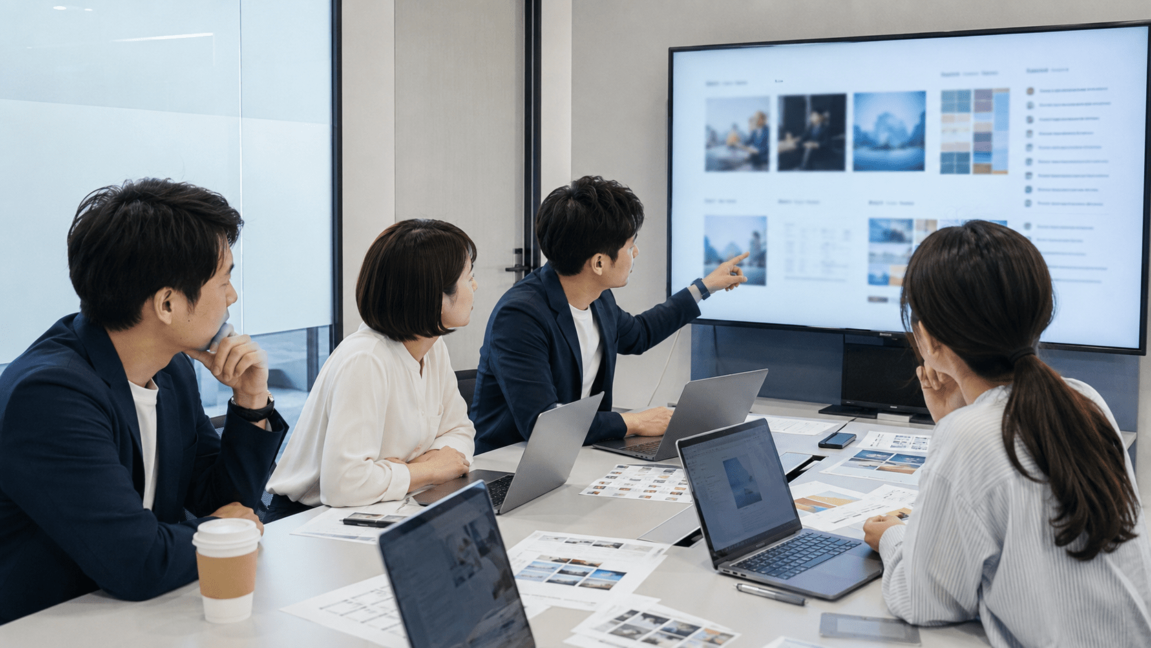 AIを利用した外注コンテンツの公開前確認をチームで行う日本企業の担当者