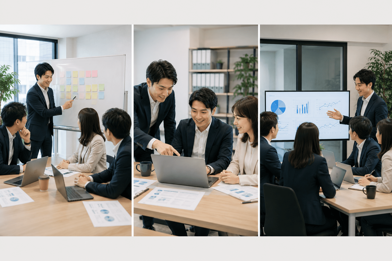 1か月目から3か月目までのAI導入支援のステップ