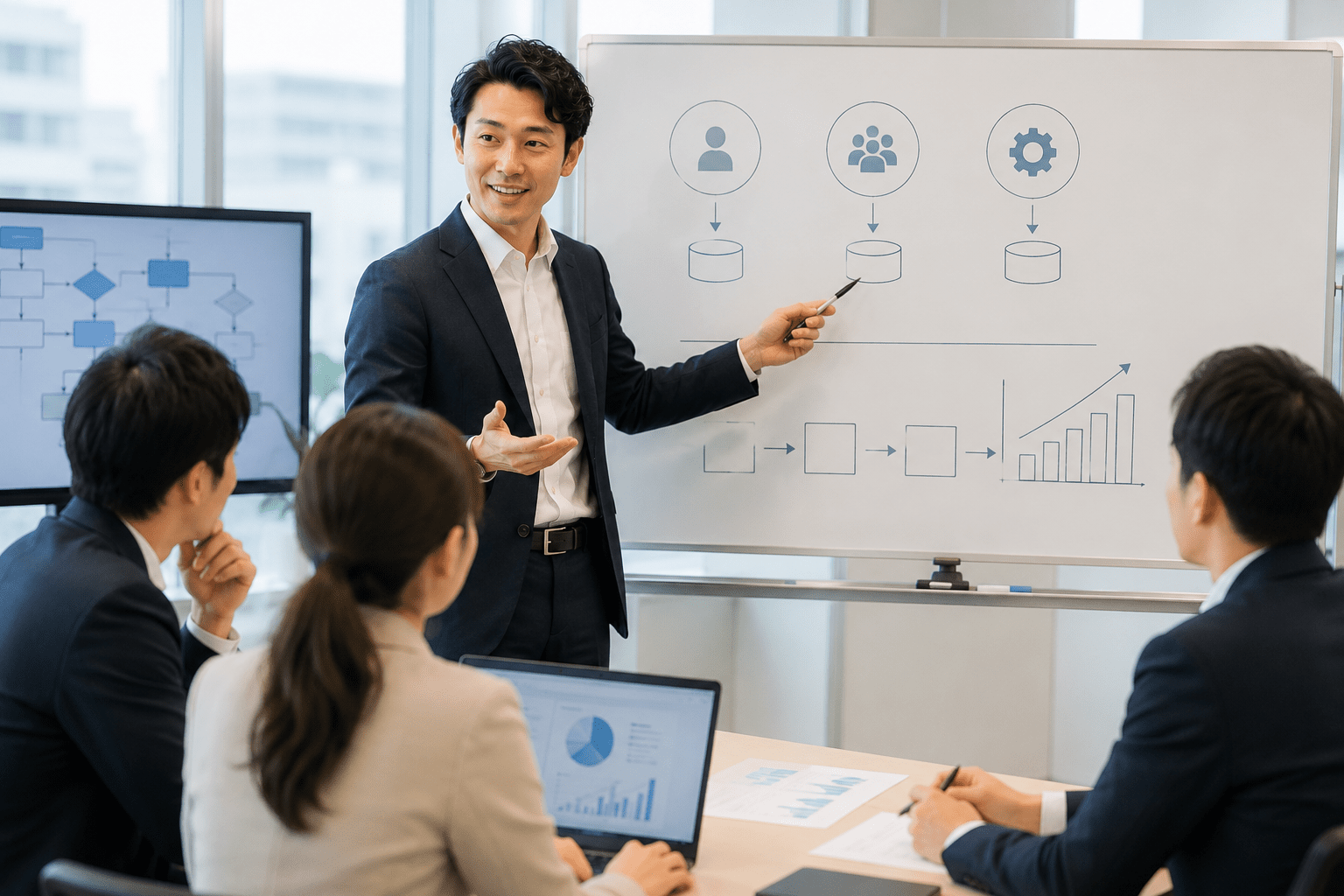 AI導入責任者が持つべき3つの権限と業務改革のイメージ
