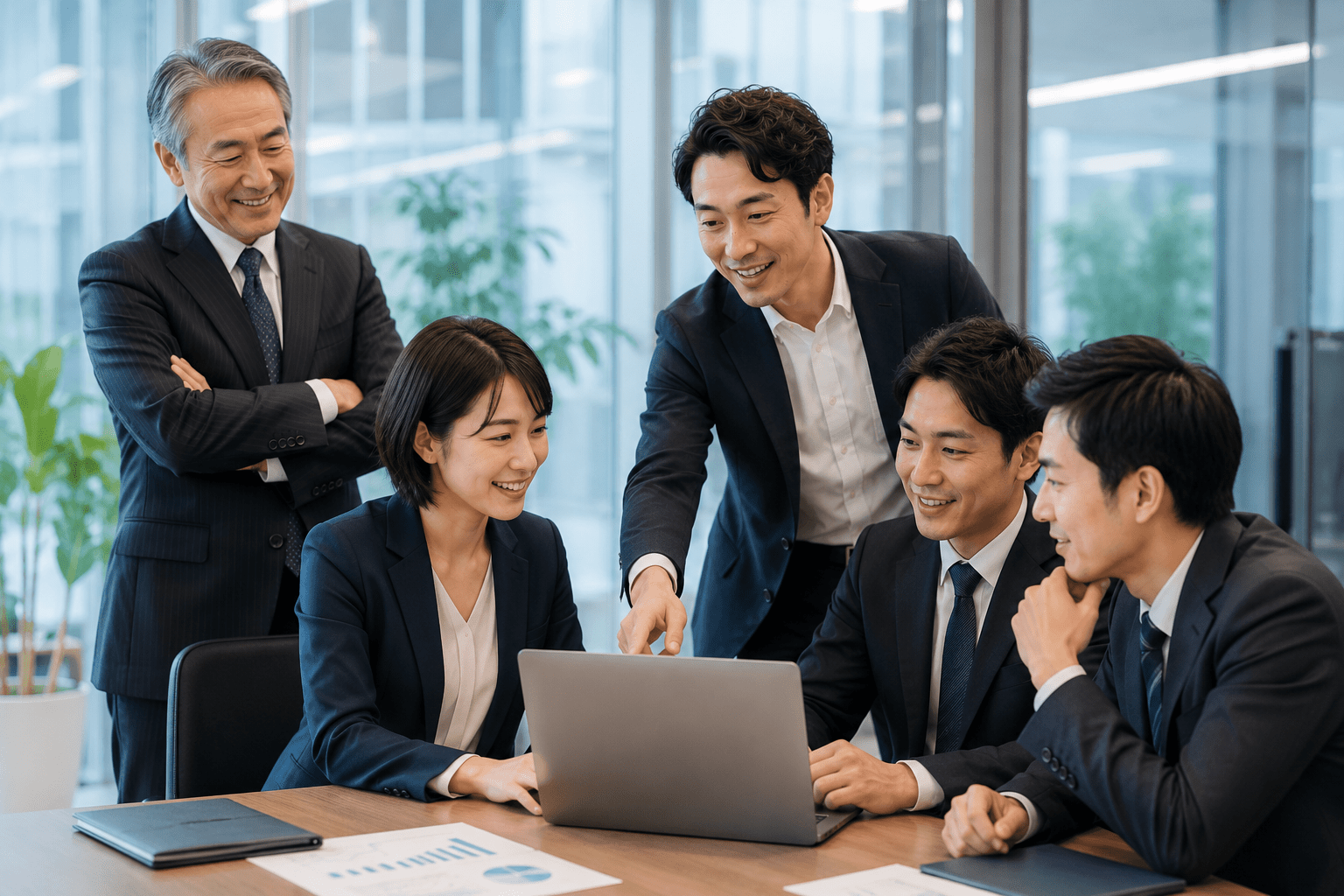 経営層の強力なバックアップと外部専門家（AI顧問）によるサポート体制