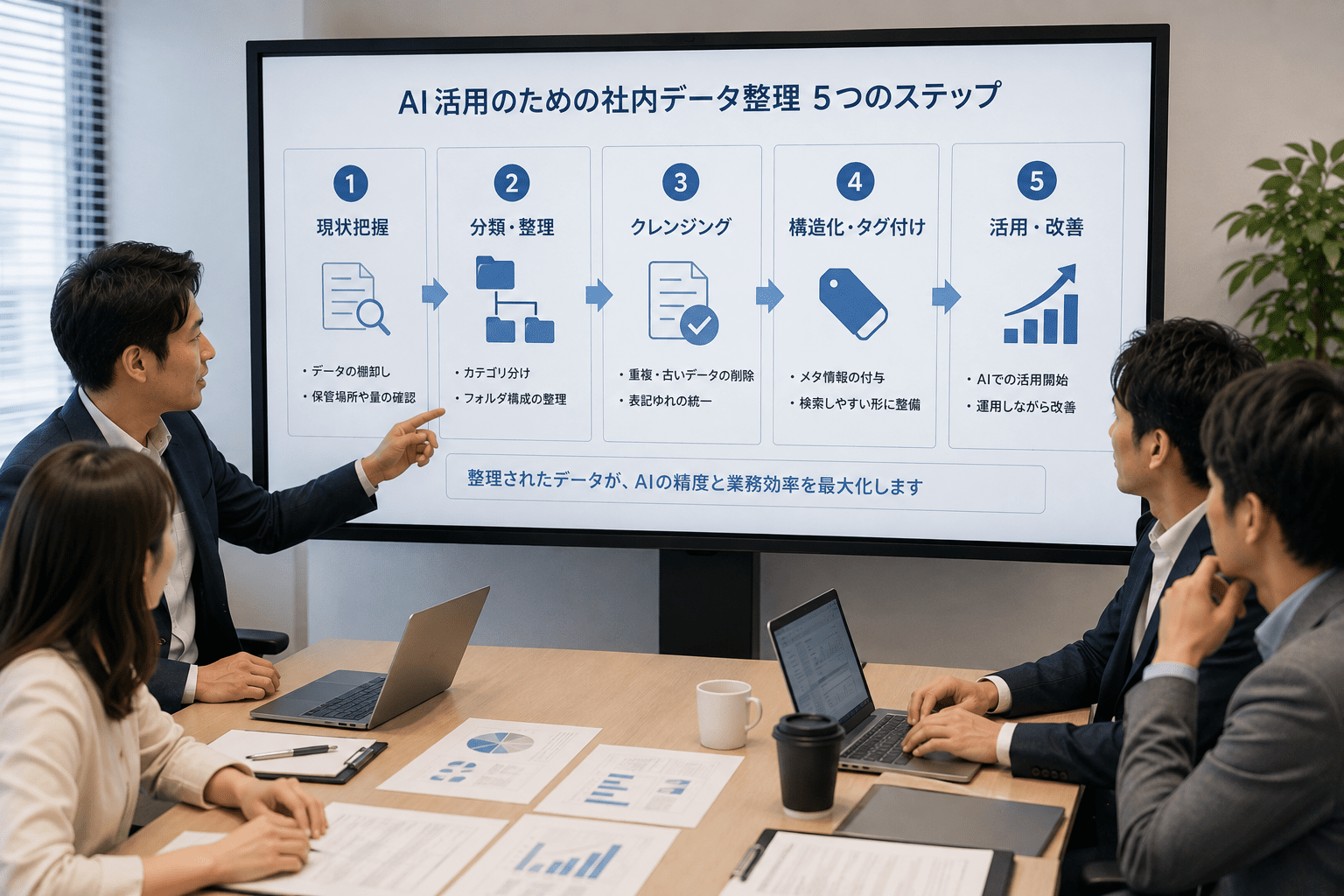 AI活用のための社内データ整理5つのステップ