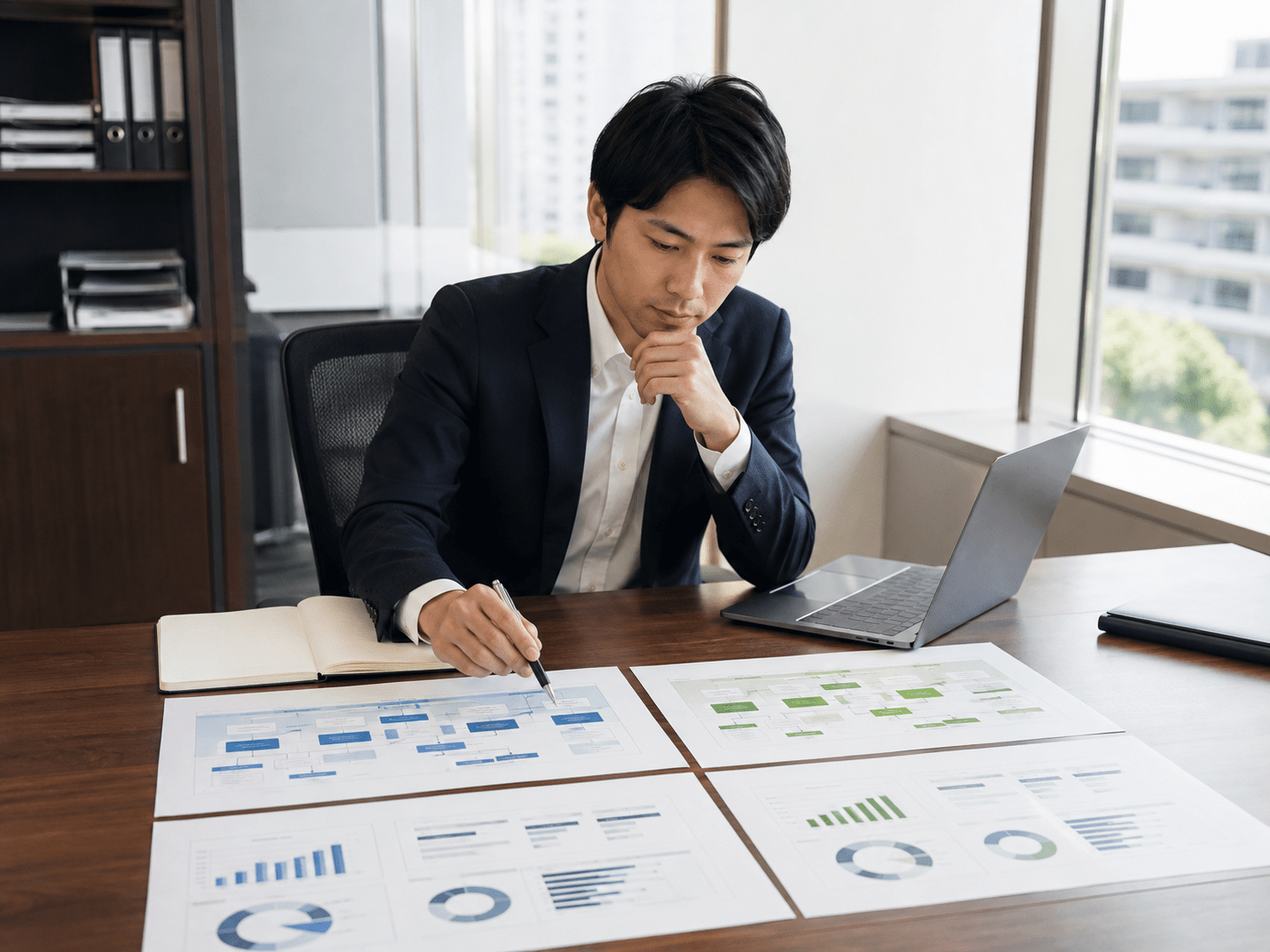 RAGのSaaS利用と自社構築について比較する日本企業の担当者