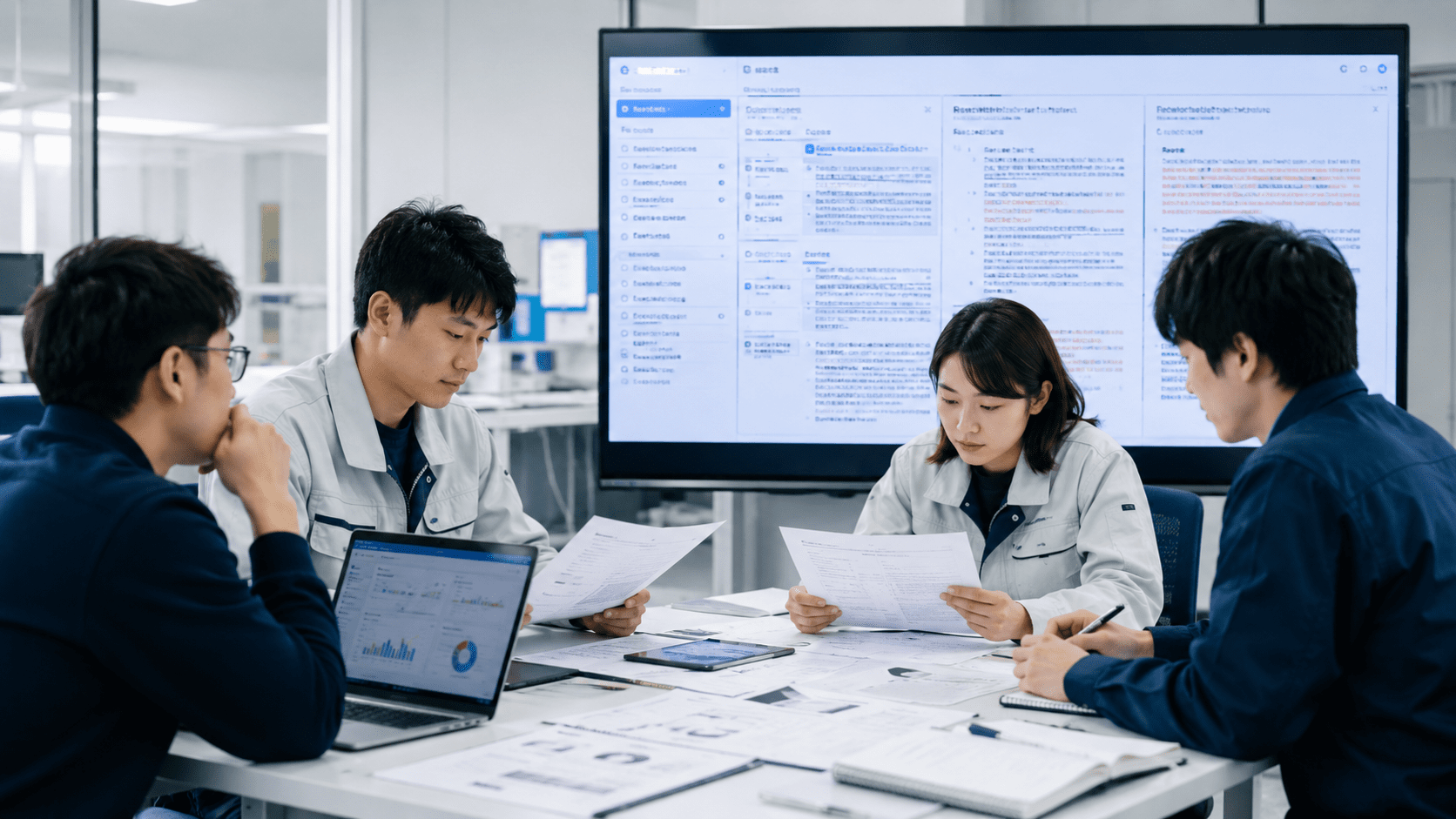 AIで整理した調査結果を原文と照合する研究開発チーム