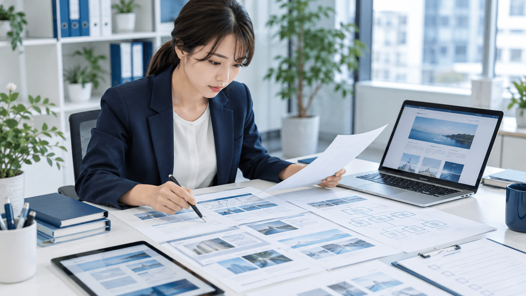Webサイトの制作資料と公開前の確認項目を整理するWeb制作担当者