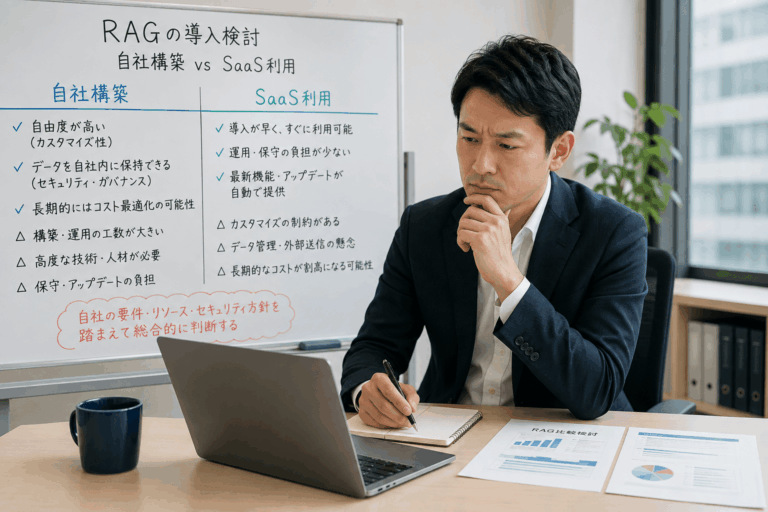 RAGを自社構築するかSaaSを利用するか