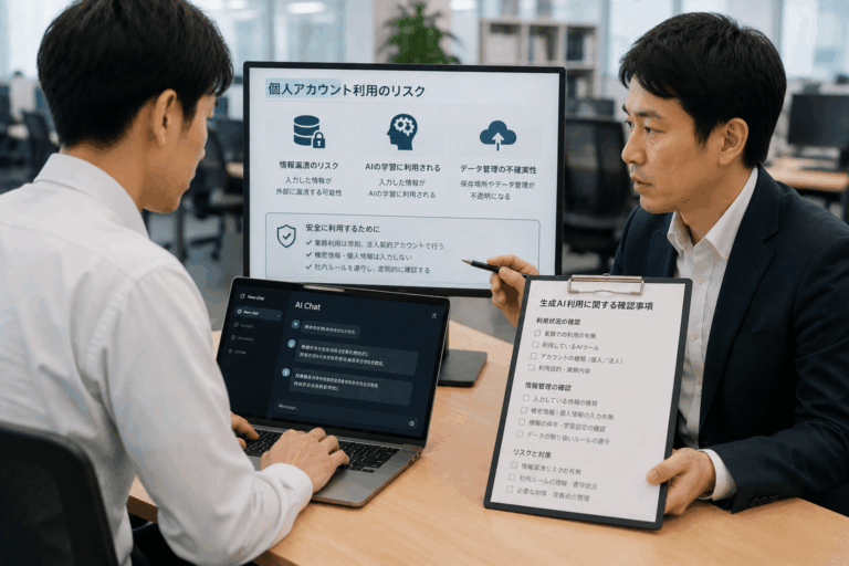 個人アカウントで生成AIを業務利用するリスク