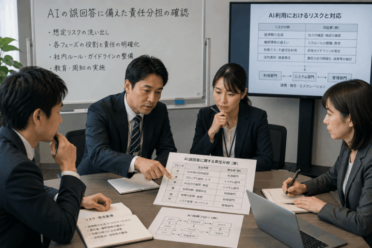 AIが誤回答した場合の責任分担を決める方法