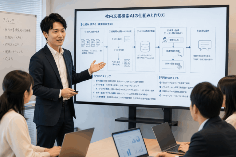 社内文書を検索できるAIを作る方法