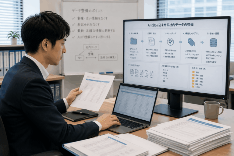 AIに読み込ませる社内データの整え方