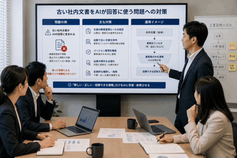 古い社内文書をAIが回答に使う問題への対策