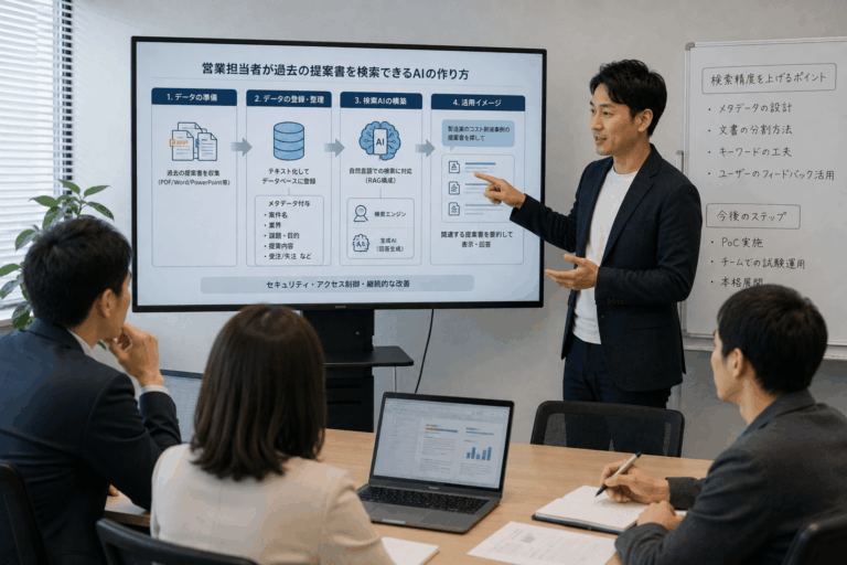 過去の提案書を営業担当者が検索できるAIの作り方