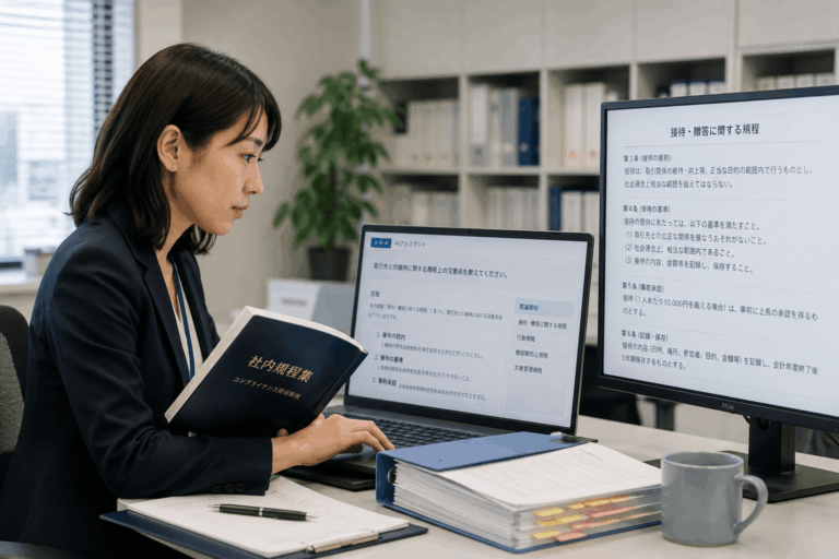 コンプライアンス部門で規程確認をAI補助する方法