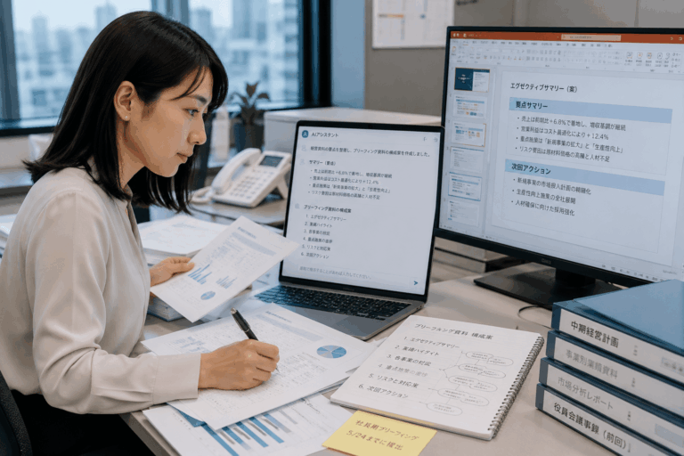 秘書業務で経営者向けブリーフィング資料をAI作成する方法