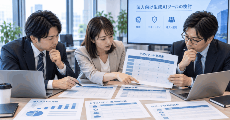 法人向け生成AIツールの選び方