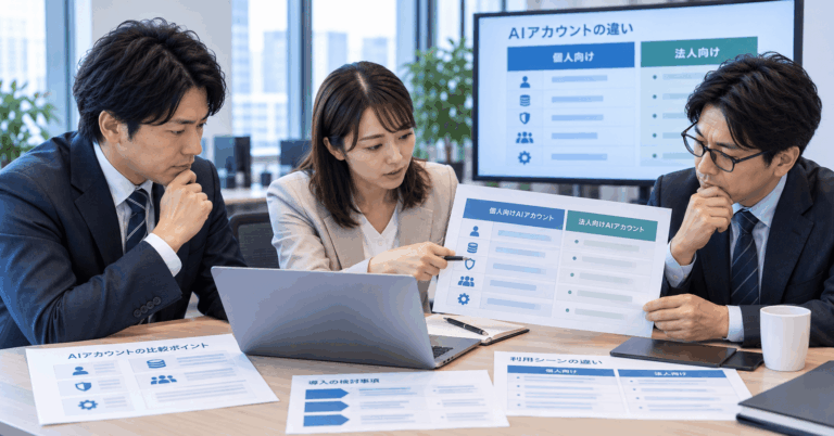 個人向けAIアカウントと法人向けアカウントの違い