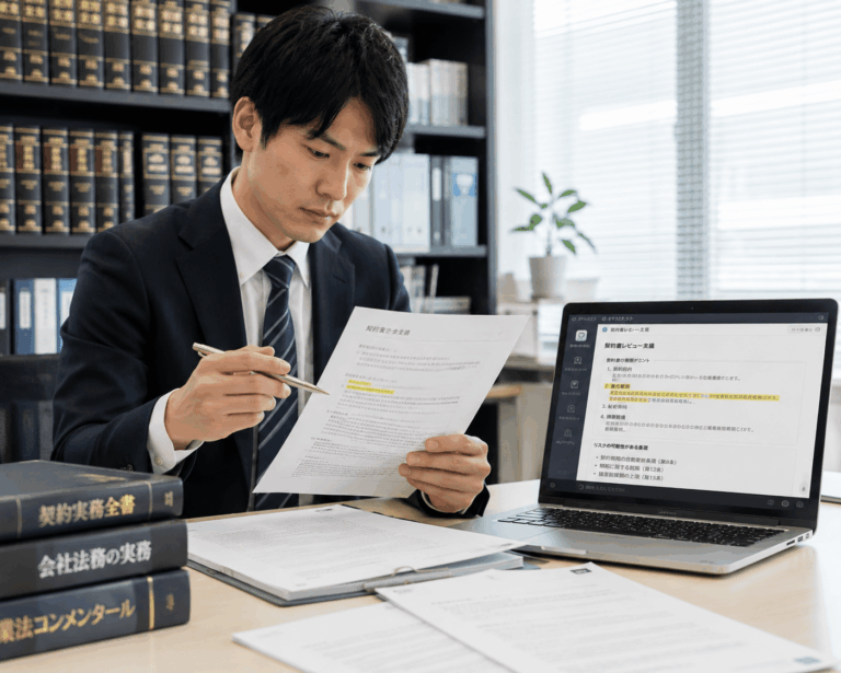 法務部門で契約書の確認をAIに補助させる方法
